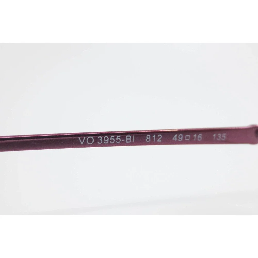 Vogue VO 3955-BI 812 Purple Metal Oval Semi-Rimless Eyeglass Frames 49-16-135